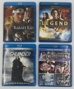 6 Blu-ray Lot Karate Kid Highlander Legend Beetlejuice Charlie Factory Corpse - Picture 1 of 6