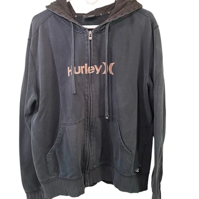 Sudadera con Capucha Y2K Hurley Cremallera Completa XL Patinador Desteñido Fray Grunge Años 2000 Foto 1 de 4