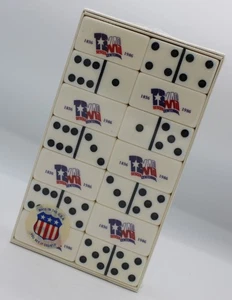 NEW Texas 150th Sesquicentennial Independence Marblelike Dominoes 150 Years seal - Picture 1 of 12