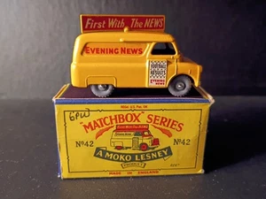 Matchbox #42A Bedford Evening News Van KT GPW 1957 In Original B4 Box - Picture 1 of 15