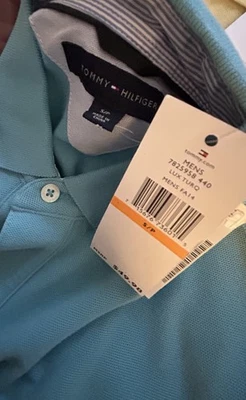 Tommy Hilfiger Polo Golf  S/S Shirt Adult Sm Blue New With Tags 100% Cotton - Image 1 of 4