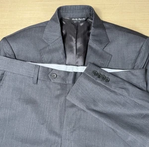 Ermenegildo Zegna Suit Men’s 38 Chest Pants 34x32 Wool Silk Blend Made In Italy - Picture 1 of 9