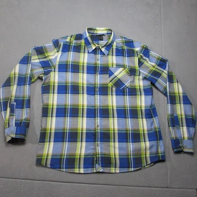 Marmot Shirt Mens XL Blue Green Plaid Casual Outdoor Hiking Button Up Workwear - Image 1 of 4