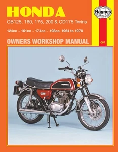 Haynes Workshop Manual 067 Classic Honda CB 125 160 175 200 CD175 1964 to 1978 - Picture 1 of 2