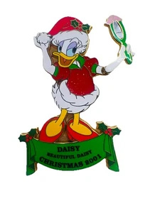 Disney Daisy Duck Weihnachten Pin 2001 schöner beweglicher Arm mit MIrror - Bild 1 von 7