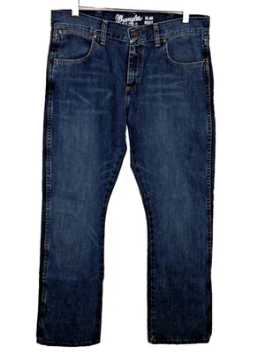 Wrangler Jeans Mens Retro Slim Boot Blue Dark Wash Denim 33x32 - Image 1 of 4
