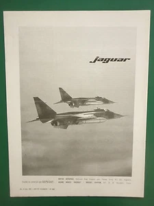 1980-82 PUB SEPECAT DASSAULT BREGUET JAGUAR BRITISH AEROSPACE RAF FRENCH AD - Picture 1 of 1
