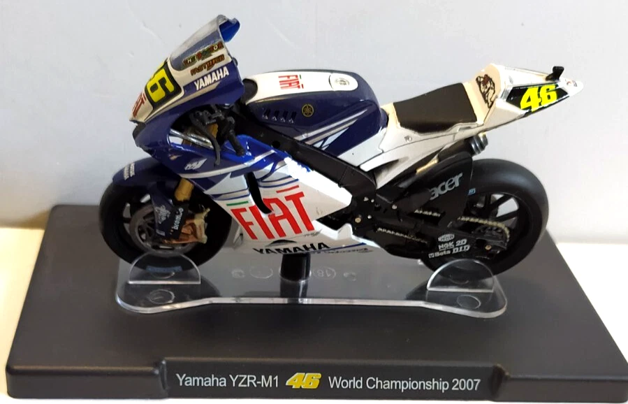 LEO MODELS VALENTINO ROSSI 1:18 MOTO YAMAHA YZR-M1 WORLD CHAMPIONSHIP 2007    V1 - Immagine 1 di 2