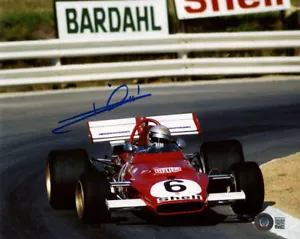 FOTO 8x10 firmata MARIO ANDRETTI AUTOGRAFATA AUTO RACING LEGGENDA BECKETT BAS - Foto 1 di 2