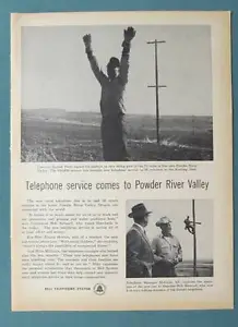 Orig 1957 Bell Telephone Ad Photo Endorsed by Linesman Darrell Perry of Oregon - Picture 1 of 1
