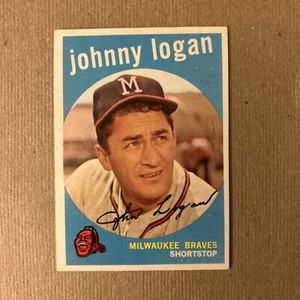 1959 Topps Baseball Johnny Logan Milwaukee Braves Card #225