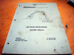 US Mower Mid Mount Boom Mower Operator's Owner's Parts Catalog Book Manual - Picture 1 of 1