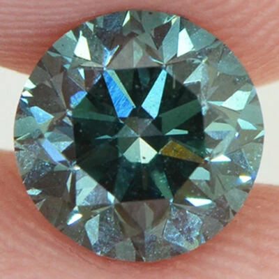 Loose Green Diamond Round Shape Enhanced VS1 Certified 6.32X6.23 MM 1.08 Carat - Image 1 of 4