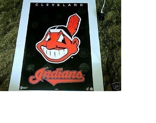 NOS Vintage Logo Mint 1994 CHIEF WAHOO CLEVELAND INDIANS Guardians ??? Poster - Image 1 of 1