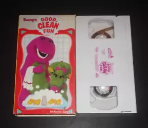 Barney's Good, Clean Fun (VHS, 1998) Barney Purple Singing Dinosaur Kids Rare - Picture 1 of 4
