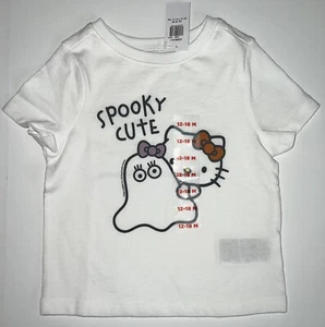 Old Navy Hello Kitty Kids Shirt 12-18 Mon Girls Halloween Ghost Spooky NWT - Picture 1 of 12