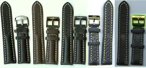 Genuine Leather for Breitling Buckles Watches & Chronographs 18mm, 19MM, 20MM - Picture 1 of 18