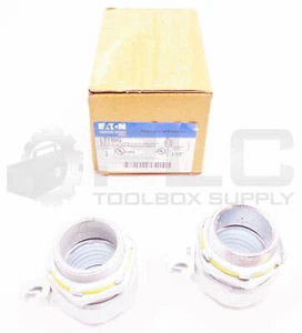 BOX OF 2 NEW EATON CROUSE-HINDS LT150G 1-1/2" GROUNDING CONN W/O INSULATE THROAT - Picture 1 of 5