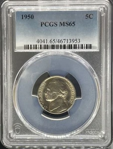 1950 Jefferson Nickel MS65 PCGS (#PA46713953) - Picture 1 of 2