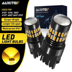 AUXITO 3157 4157 Amber LED Front Turn Signal Light for GMC Sierra 1500 1999-2013 - Picture 1 of 8