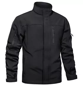 Mens Tactical Jacket Softshell Waterproof Cargo Work Jacket Outdoor Hiking Coats - Picture 1 of 47