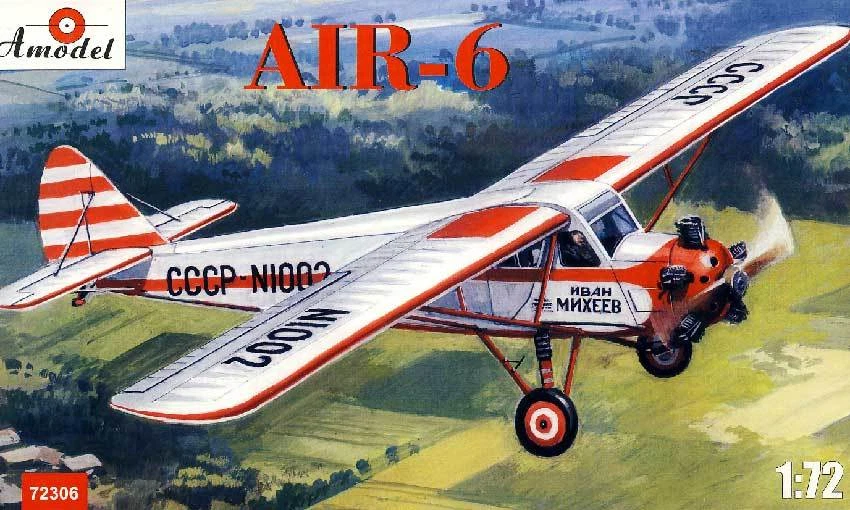 Amodel - AIR-6 Luce Civile Aircraft 1:72 Modello Kit Nuovo Conf. Orig. - Immagine 1 di 1