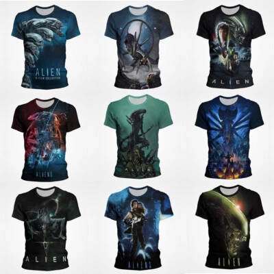 Cosplay Aliens Xenomorph Monsters 3D T-Shirts Adult Kids Sports Top Tee Shirts - Bild 1 von 4