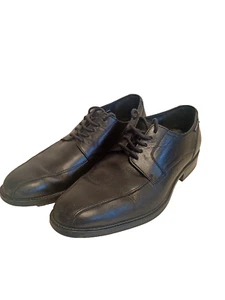 Mephisto Soft Air Black Leather Shoes Connor Size 9 Boxed - Picture 1 of 21