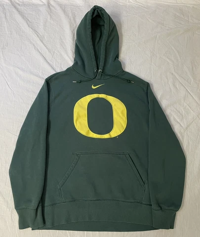 Nike Oregon University Ducks center swoosh hoodie sweatshirt Green Size XL Cover