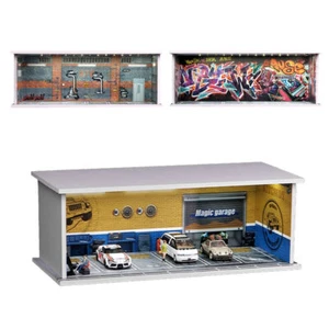 1:64 Car Garage Diorama | LED Parking Lot | Display Model Toy - Picture 1 of 25
