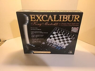 NEU EXCALIBUR KING MASTER III ELEKTRONISCHES SCHACH & DACHSPIEL  - Bild 1 von 4