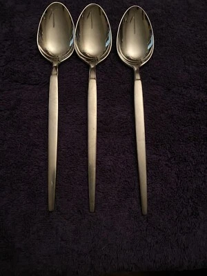 SRI Stainless Japan flatware lot Of 3 Dinner Spoons Stanley Roberts 8” - Image 1 of 4