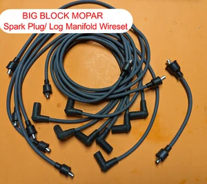for MOPAR 383-400-440 Spark Plug Wire Set Log Manifolds Dodge Plymouth Chrysler - Picture 1 of 4