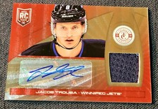 2013-14 Panini Totally Certified Red /50 RPA Jacob Trouba Rookie Patch Auto RC