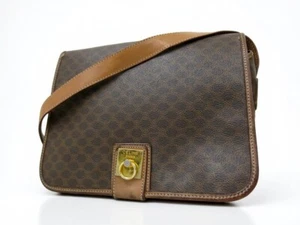CELINE Shoulder Bag Purse Macadam Authentic PVC - Picture 1 of 11