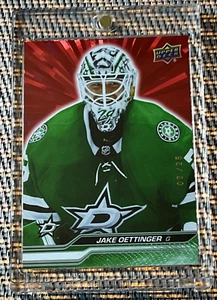 2023-24 UPPER DECK JAKE OETTINGER #60 RED OUTBURST POP /25 SSP EASTER EGG RARE. - Picture 1 of 7