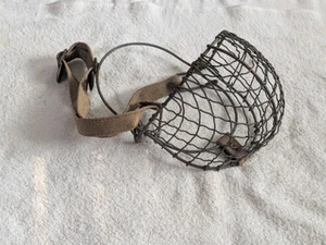 Beautiful ANTIQUE Vintage LARGE DOG MUZZLE Wire Cage Racing Biting Dog STEAMPUNK - Picture 1 of 12