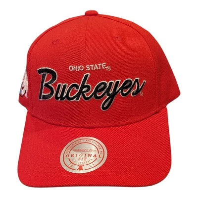 Mitchell & Ness Ohio State Red & Black Snapback Hat - Image 1 of 4