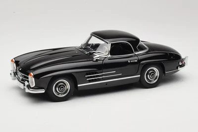 180039040 Mercedes 300 SL Roadster with Hardtop W198 II Black Minichamps 1:18 - Image 1 of 4