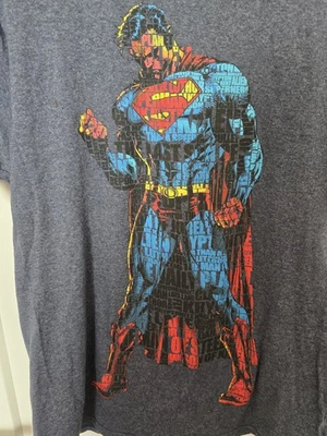 Camiseta para hombre Superman DC Comics vintage, gris oscuro, grande. Foto 1 de 4