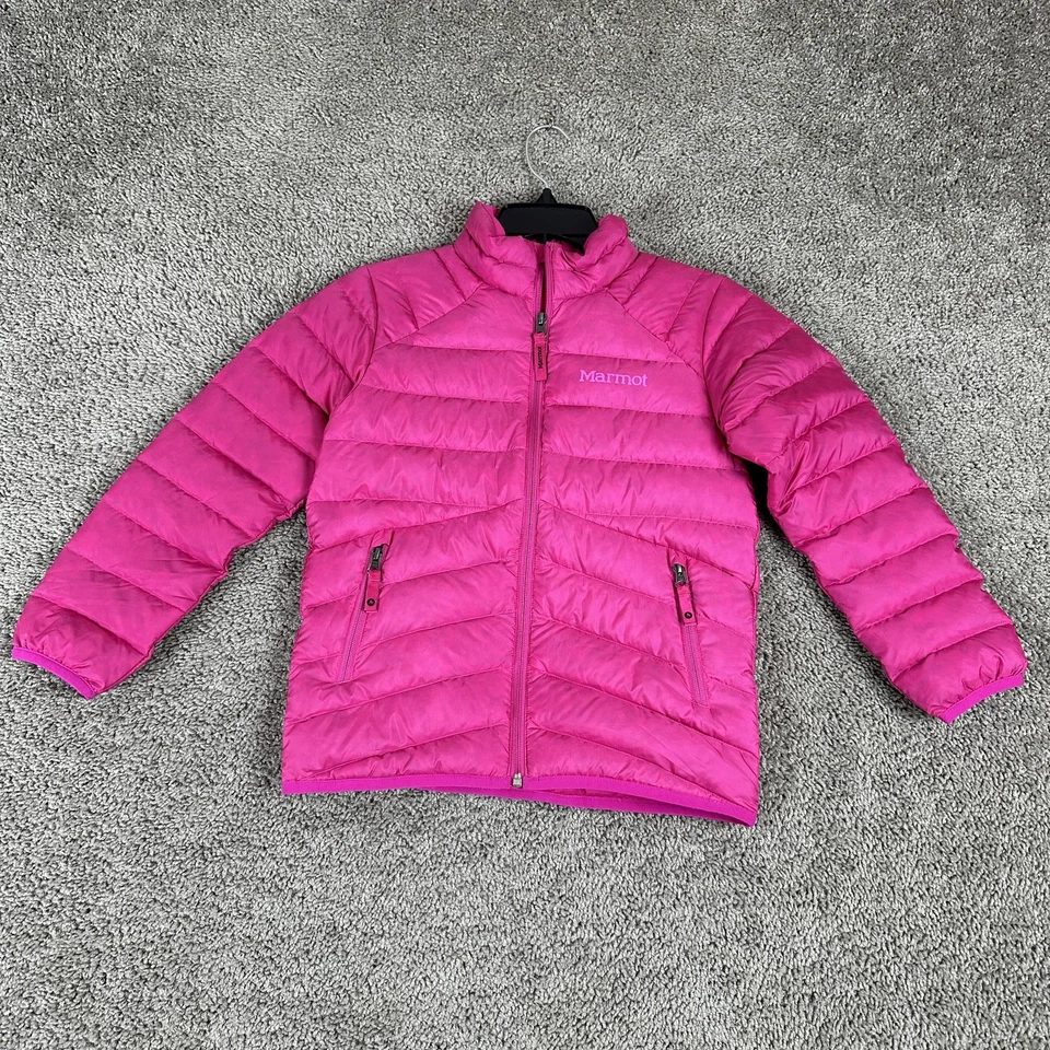 Chaqueta acolchada Marmot para niñas rosa mediana 700 relleno Pertex Quantum RDS abrigo Foto 1 de 4
