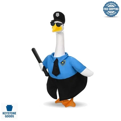 Disfraz de ganso de porche con temática policial de 23 pulgadas para decoración de jardín y patio Foto 1 de 4