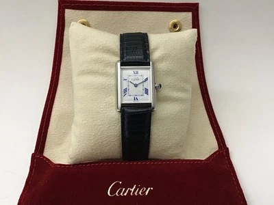 CARTIER Tank Must Vermeil # 925 Silber/ vergoldet # Lederband # Garantie ! - Bild 1 von 4