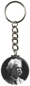 Keychain - Mark Twain Black White Portrait Photograph Author Key Ring #10268 - Picture 1 of 2