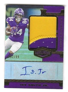 2019 PLATES AND PATCHES IRV SMITH JR. AUTO/PATCH ROOKIE FOOTBALL CARD (52/99) - Picture 1 of 2