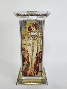 Goebel Artis Orbis Mucha Summer 1900 Glass Candle Holder RARE - Picture 1 of 9