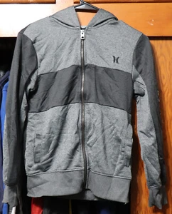 Hurley H2O-Dri Solar Hoodie Boys Full Zip Dark Grey Heather Youth Medium YM - Picture 1 of 6