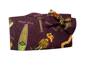 Vintage  Hawaiian Surf And Hula  Cummerbund And Bow Tie Set - Picture 1 of 1