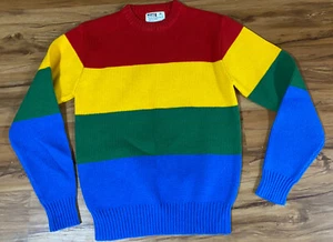 Vintage Montgomery Ward Jugend Jungen Mädchen heller Regenbogen Pullover Gr. XL 20-22 Stolz 🌈 - Bild 1 von 11