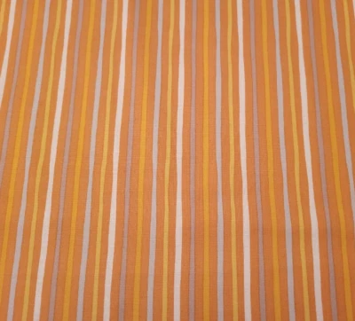 Special Delivery BTY Studio 8 Quilting Treasures Orange Gold Gray White Stripe - Image 1 of 3